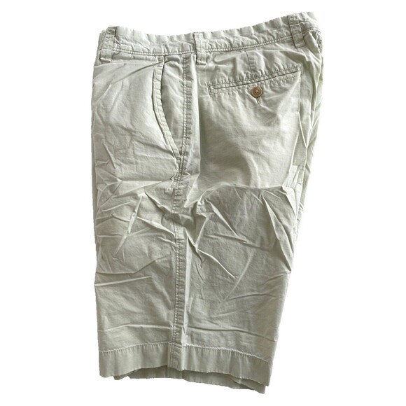 J Crew Shorts Mens 30 Light Green Flat Front Chino Casual 10" Inseam Preppy - Picture 2 of 4